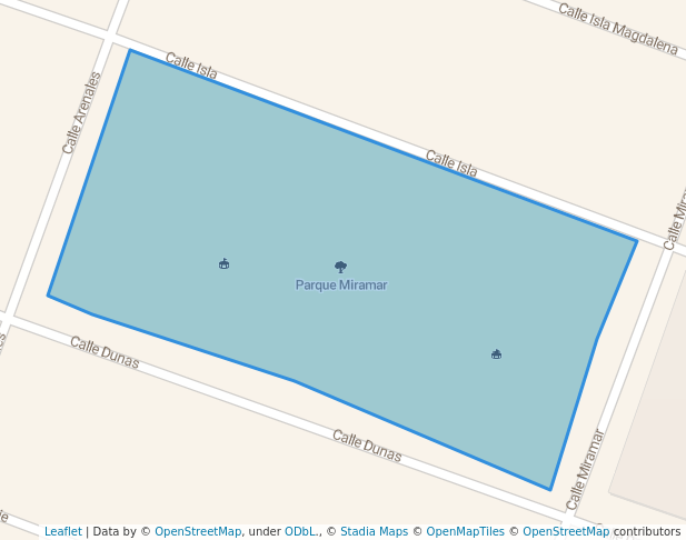 walking in Parque Miramar map in La Paz