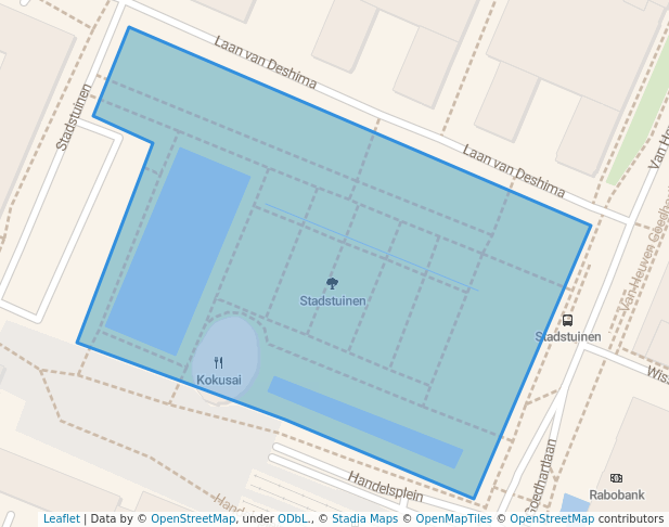 walking in Stadstuinen map in Amstelveen