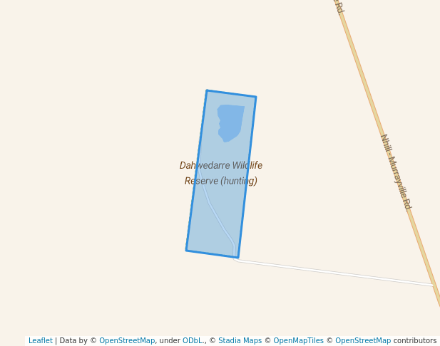 walking in Dahwedarre Wildlife Reserve (hunting) map in Yanac