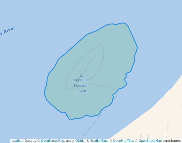 walking in Sugar Loaf Mountain National Nature Trail map in Fairfield Bay
