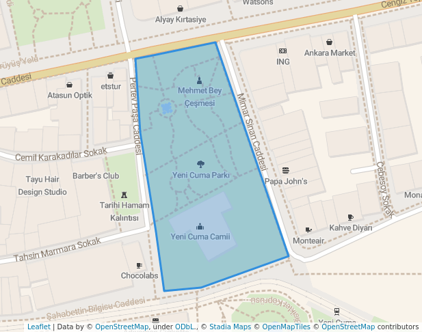walking in Yeni Cuma Parkı map in İzmit