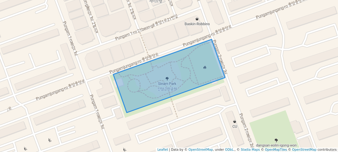 walking in 근린공원 map in Gwangju