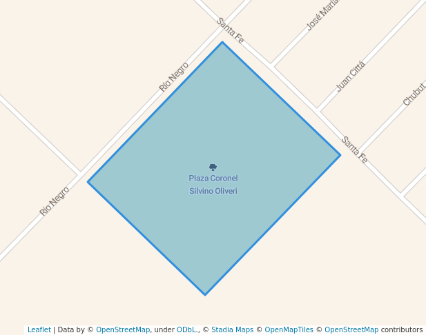 walking in Plaza Coronel Silvino Oliveri map in Bahía Blanca