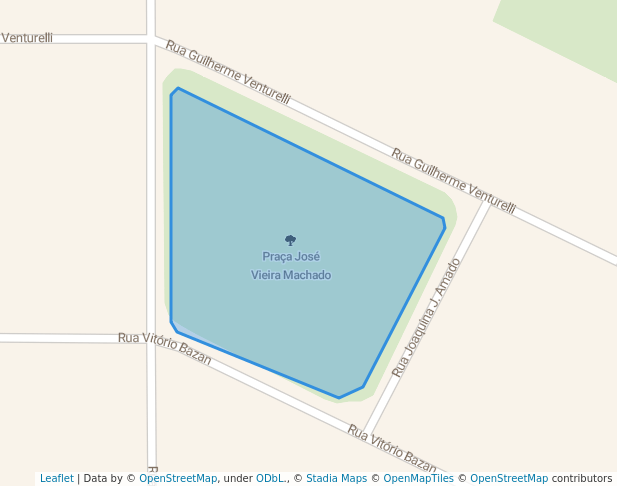 walking in Praça José Vieira Machado map in Pontal