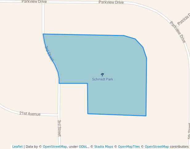 walking in Schmidt Park map in Gilbertville
