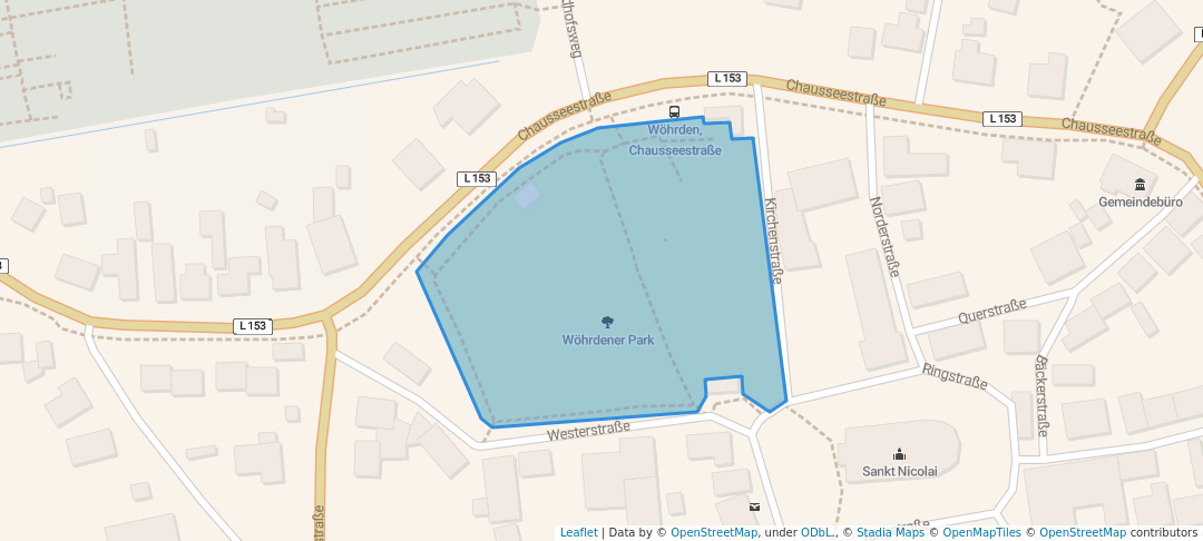 walking in Wöhrdener Park map in Wöhrden