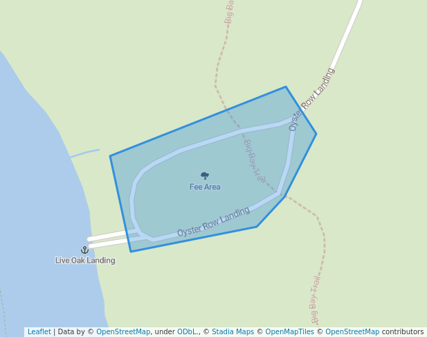 walking in Fee Area map in Edisto Island