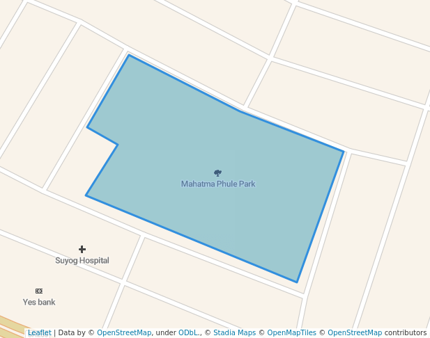 walking in Mahatma Phule Park map in Nagpur