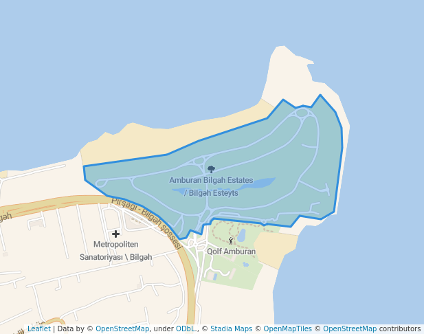 walking in Amburan Bilgah Estates / Bilgəh Esteyts map in Bilgəh