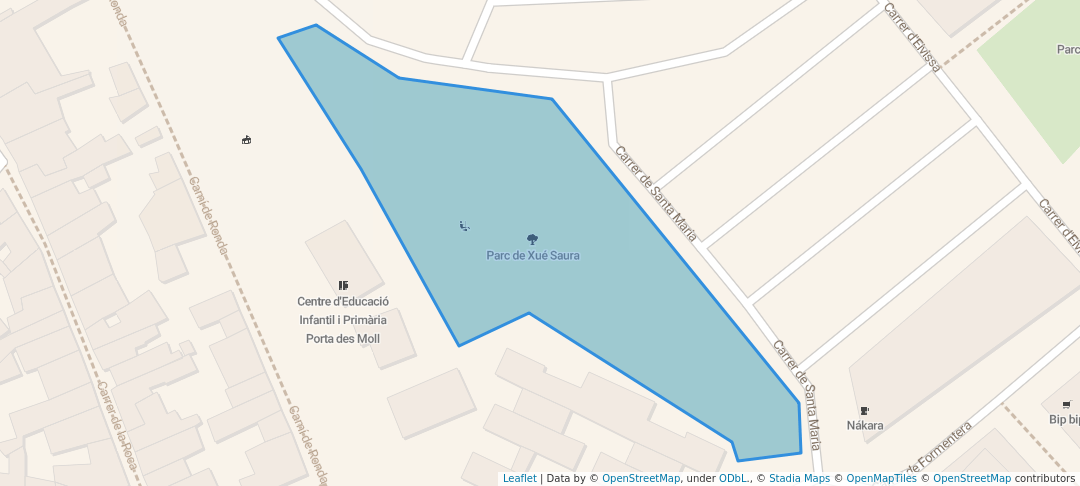 walking in Parc de Xué Saura map in Alcúdia