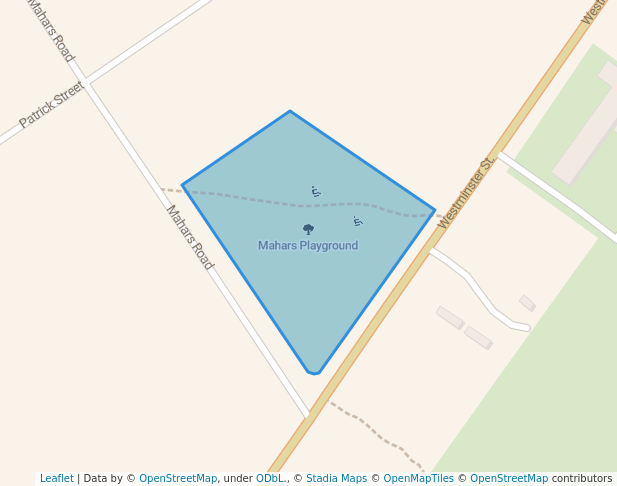 walking in Mahars Playground map in Christchurch