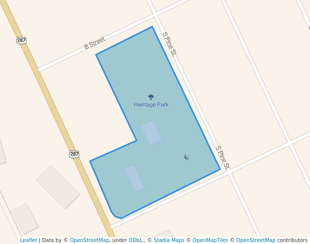 walking in Heritage Park map in Townsend