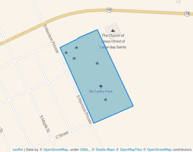 walking in McCarthy Park map in Townsend