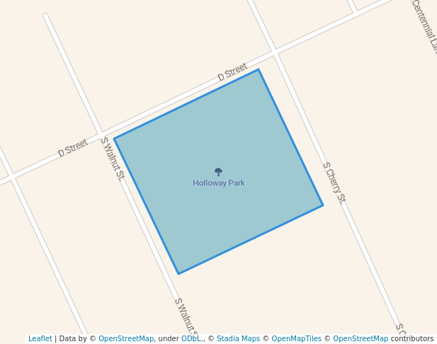 walking in Holloway Park map in Townsend