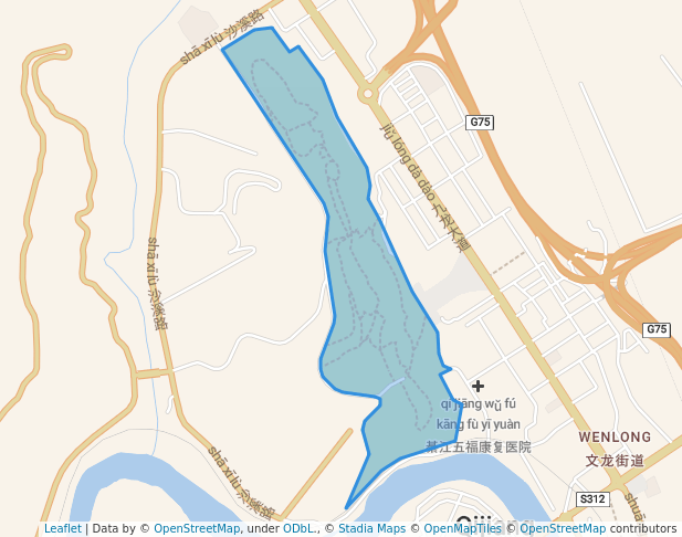 walking in 营盘山公园 map in Chongqing
