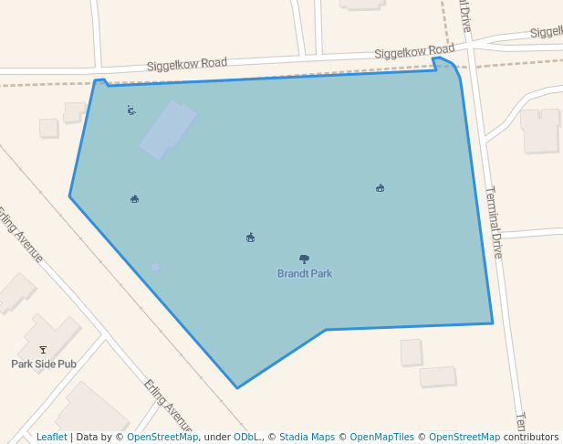walking in Brandt Park map in McFarland