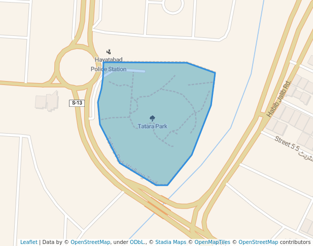 walking in Tatara Park Hayatabad map in Peshawar