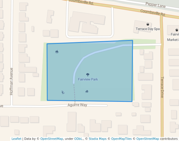 walking in Fairview Park map in Napa