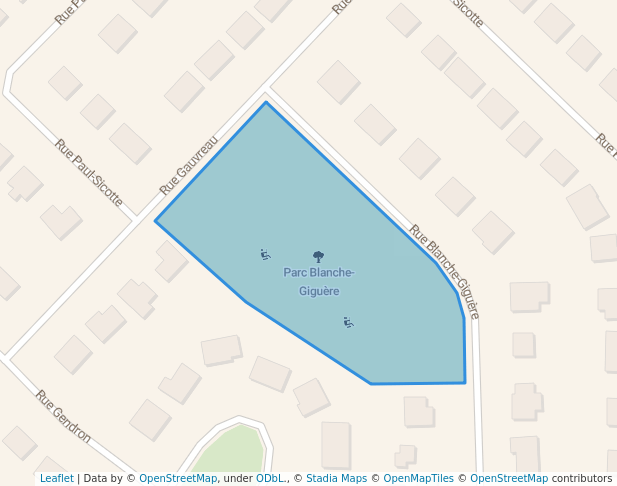 walking in Parc Blanche-Giguère map in Sainte-Thérèse