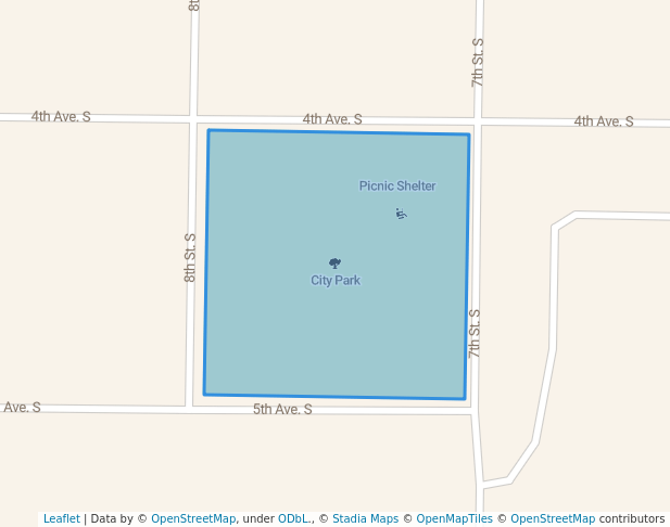 walking in City Park map in Wheaton