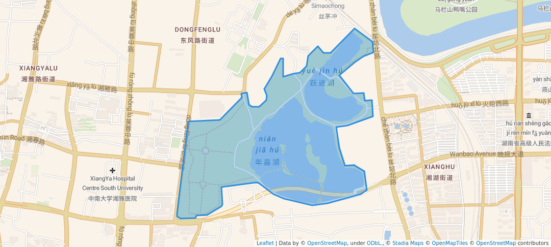 walking in 烈士公园 map in Chang Sha Shi