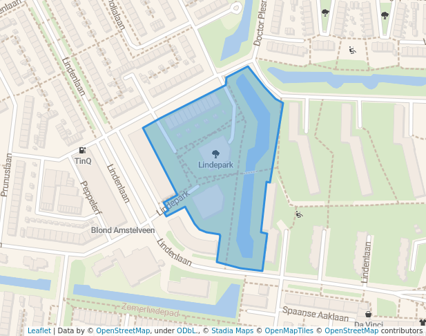 walking in Lindepark map in Amstelveen