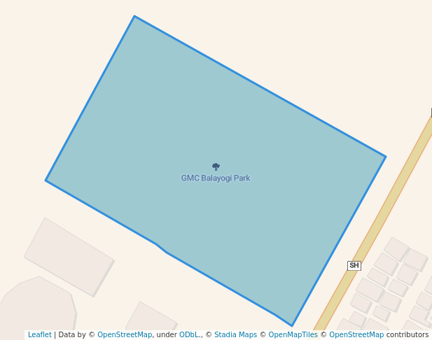 walking in GMC Balayogi Park map in Amalapuram