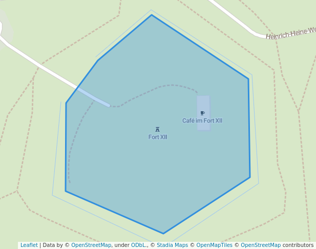 walking in Fort XII map in Magdeburg