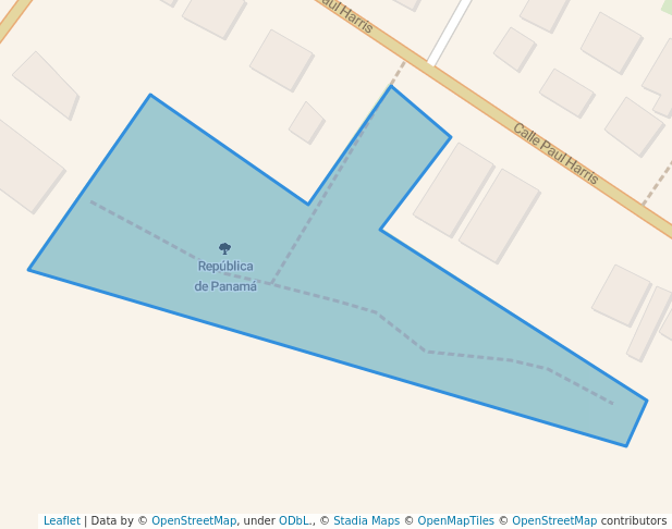 walking in República de Panamá map in San Isidro