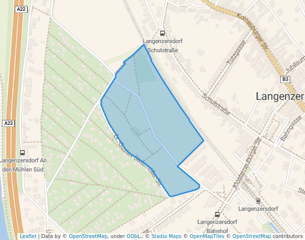 walking in Aupark map in Langenzersdorf