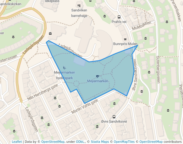 walking in Meyermarken map in Bergen