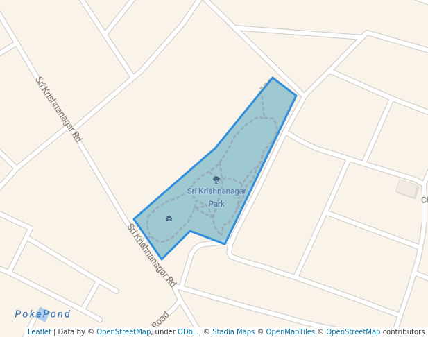 walking in Sri Krishnanagar Park map in Patna