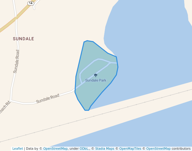 walking in Sundale Park map in Roosevelt