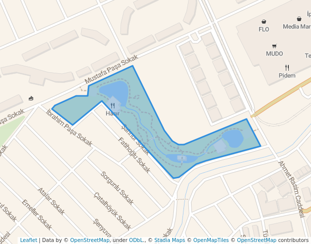 walking in Hayrettin Karaca Parkı map in Eskişehir