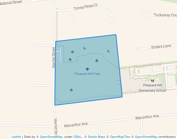 walking in Pleasant Hill Park map in Winfield