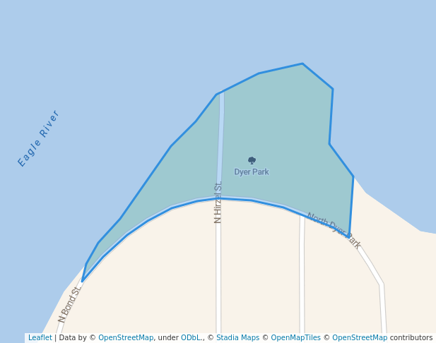 walking in Dyer Park map in Eagle River