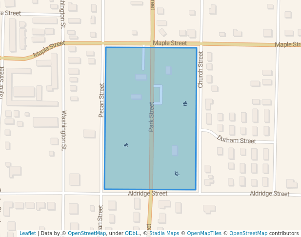 walking in City Park map in Commerce