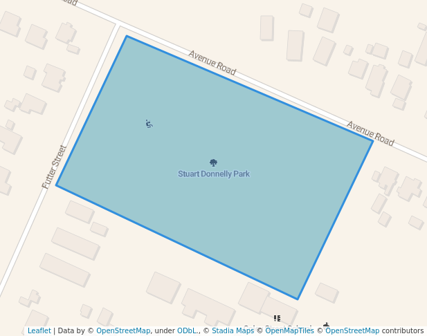 walking in Stuart Donnelly Park map in Foxton