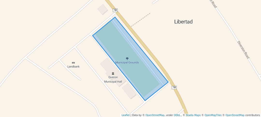 walking in Municipal Grounds map in Quezon