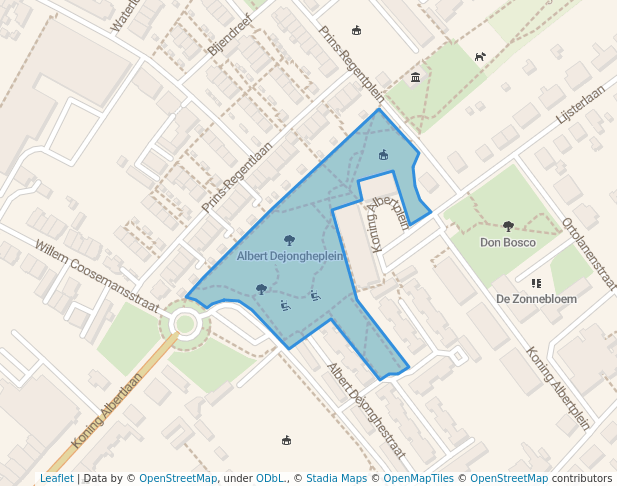 walking in Albert Dejongheplein map in Leuven