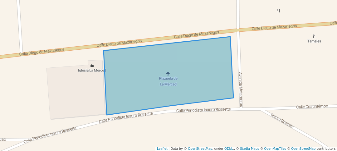 walking in Plazuela de La Merced map in San Cristóbal de las Casas