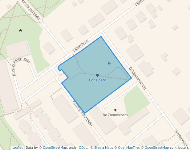 walking in Don Bosco map in Leuven