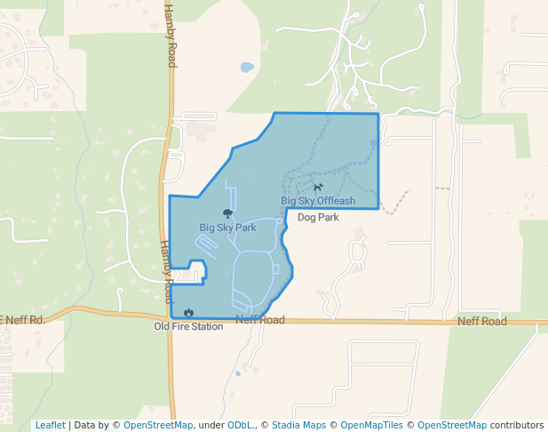 walking in Big Sky Park map in Bend