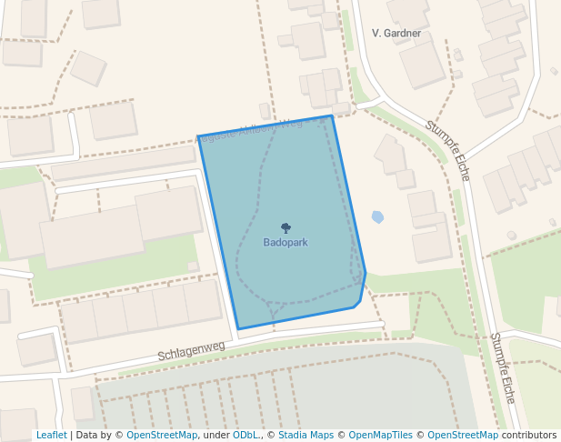 walking in Badopark map in Göttingen