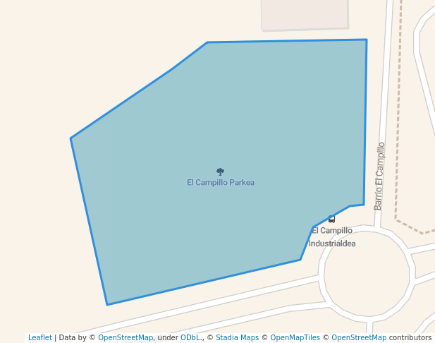 walking in El Campillo Parkea map in El Campillo
