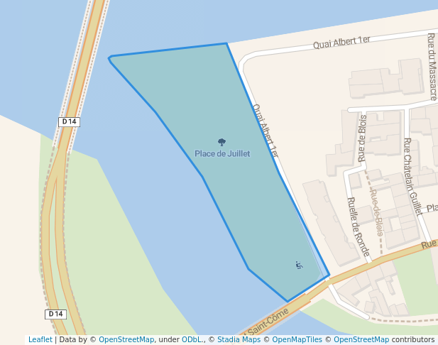 walking in Place de Juillet map in Meulan-en-Yvelines