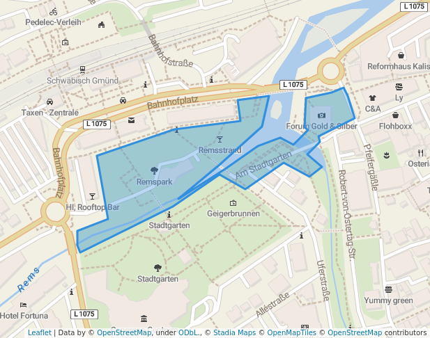 walking in Remspark map in Schwäbisch Gmünd