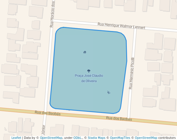walking in Praça José Cláudio de Oliveira map in Joinville