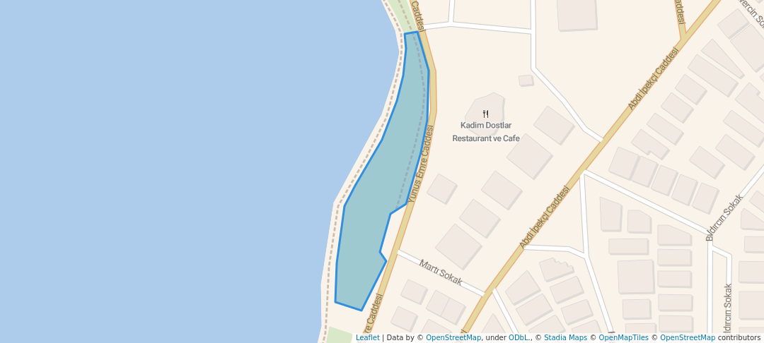 walking in Yunus Emre Parkı map in Ayvalık