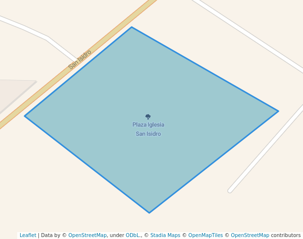 walking in Plaza Iglesia San Isidro map in San Lorenzo